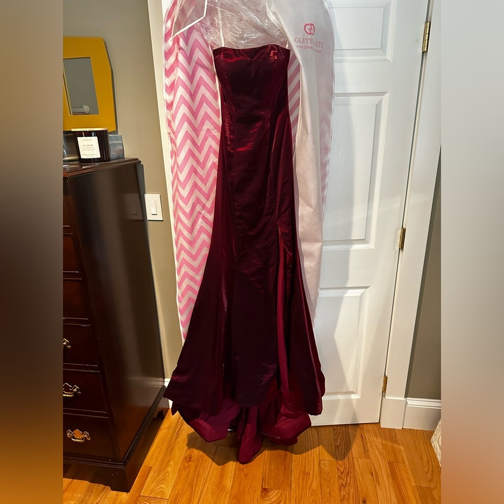 Wine Red Sherry Hill Prom Dress